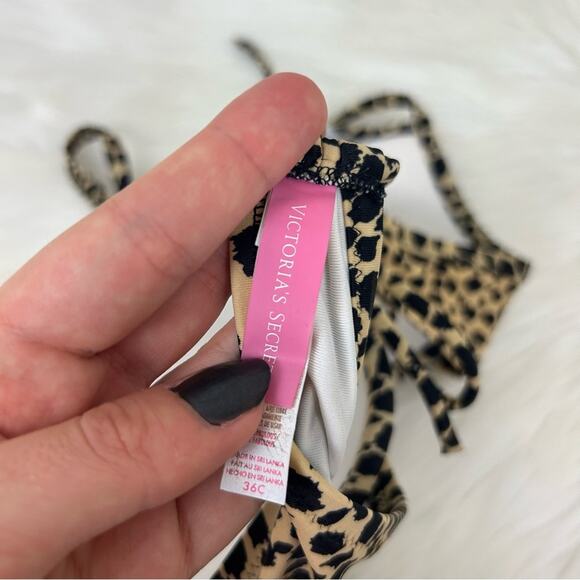 Victoria’s Secret Cheetah Animal Print Bikini Swim Top Size 36C - Picture 8 of 9